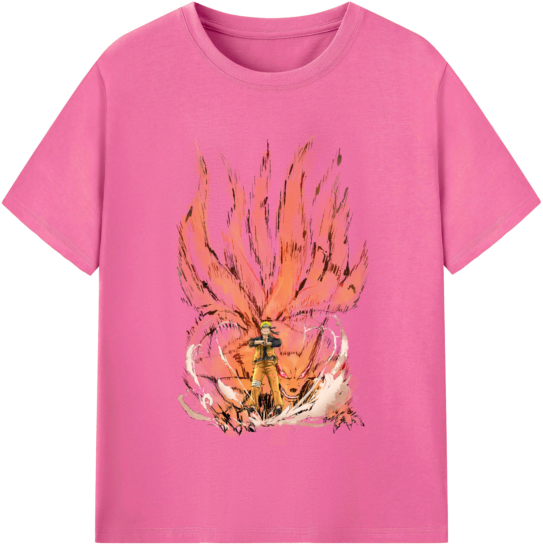 （画像用） NARUTO -ナルト- うずまき ナルト Uzumaki Naruto レディースカジュアルプリントTシャツ（綿100％）